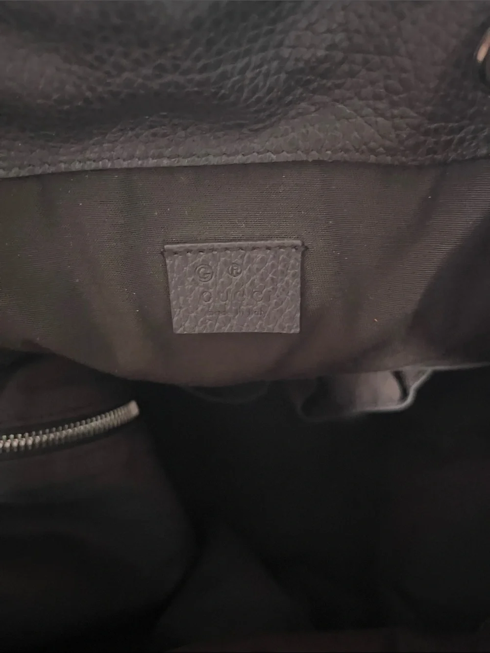 Gucci Beige Brown GG Monogram Drawstring Backpack